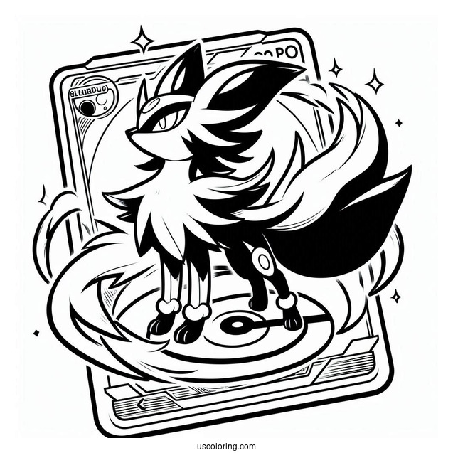 Zoroark Mind Jack Pokemon Card Coloring Page