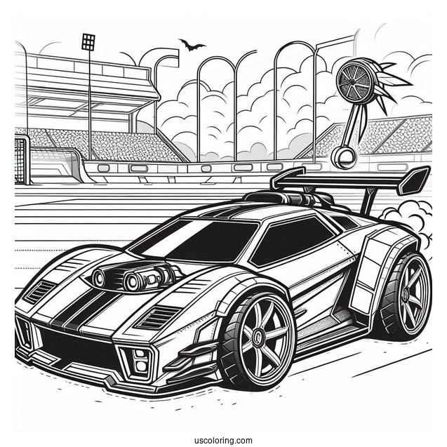 Cool Rocket League Coloring Page Octane Car