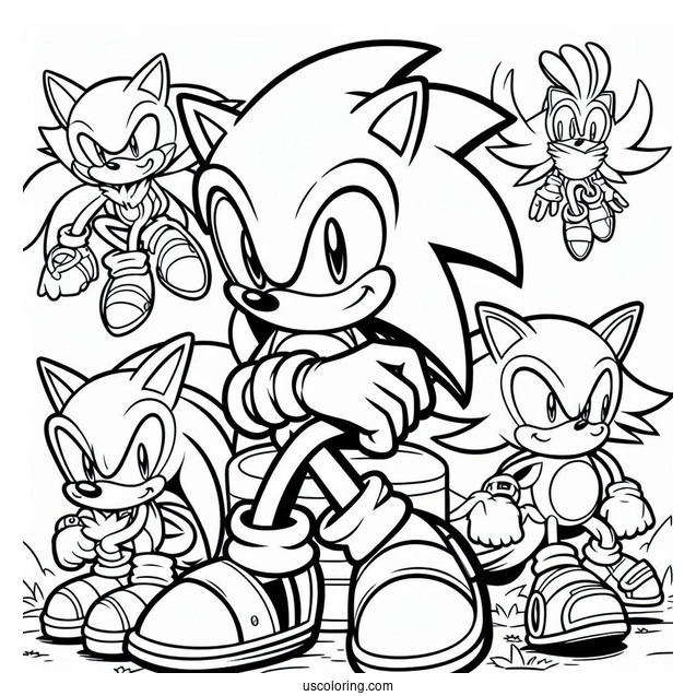 Coloring Page Of Sonic And Friends Coloring Page