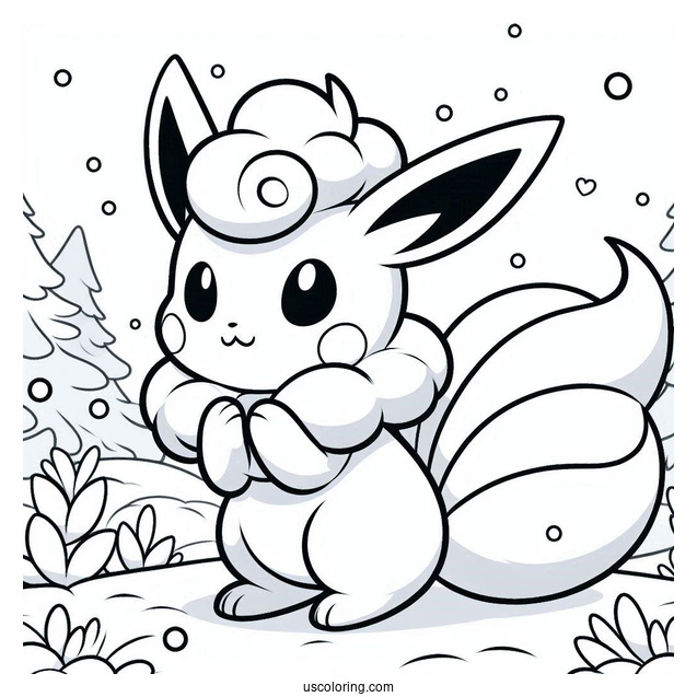 Kawaii Alolan Vulpix In The Snow