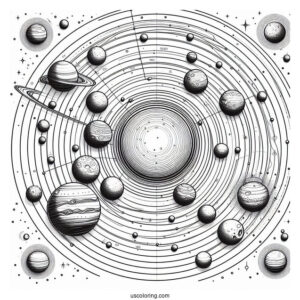 Solar System Map Including Pluto To Color