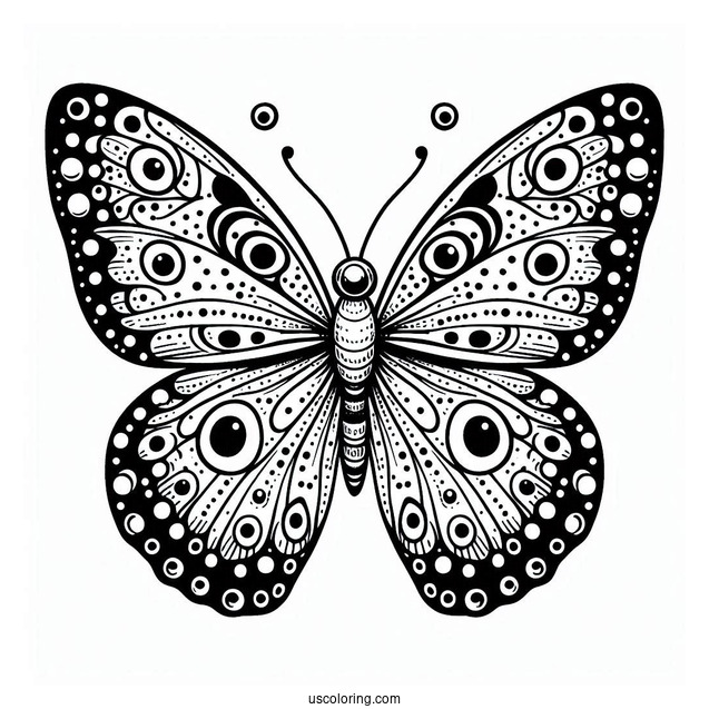 Butterfly With Spotted Wings