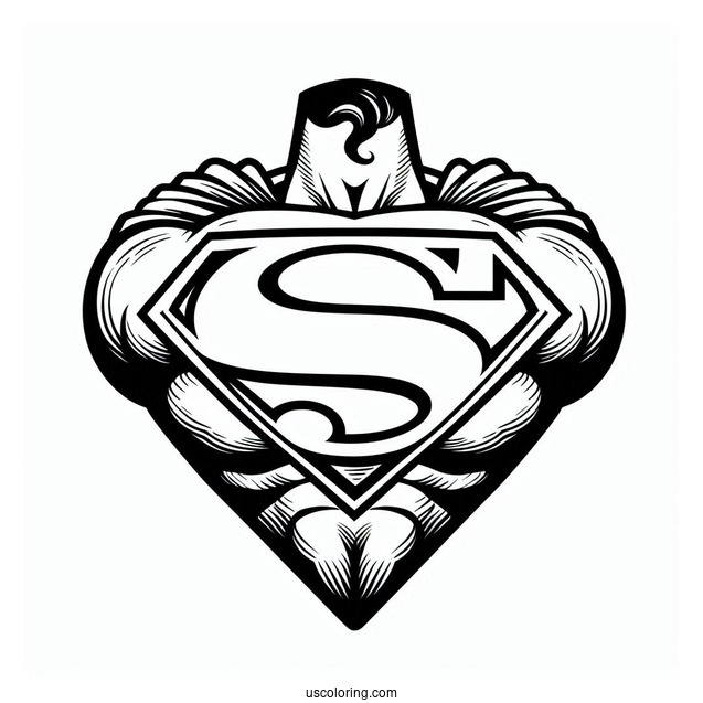 Superman Logo Coloring Sheet