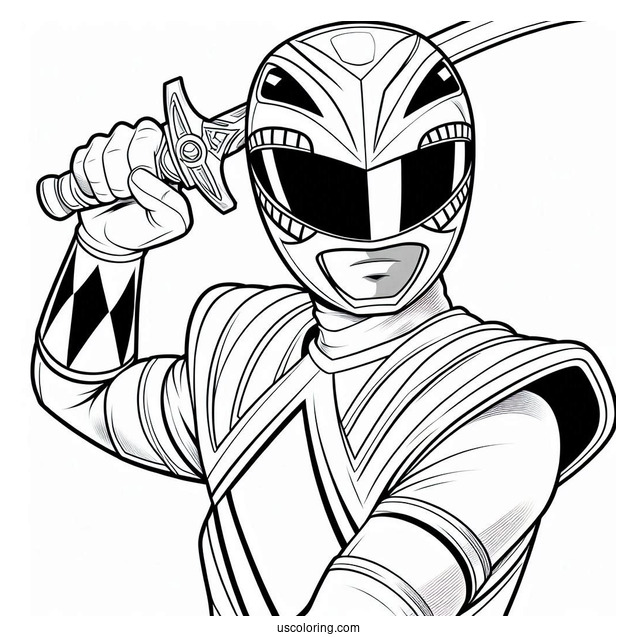 Coloring Page Of Tommy Oliver Green Power Ranger