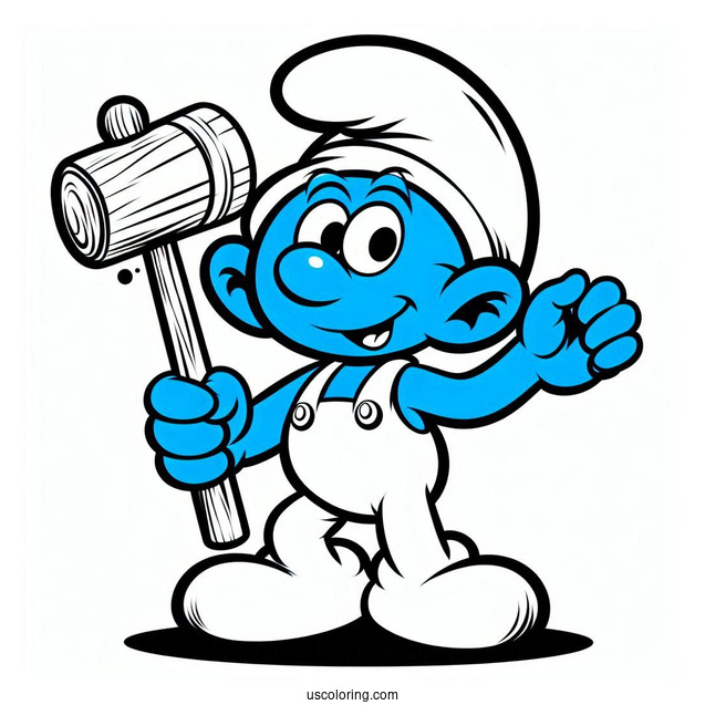 Handy Smurf Holding Mallet