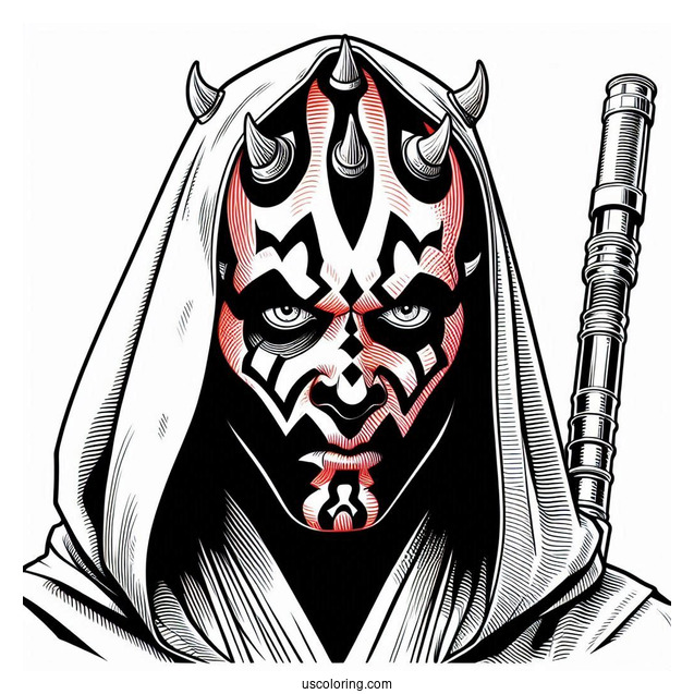 Coloring Sheet Of Darth Maul