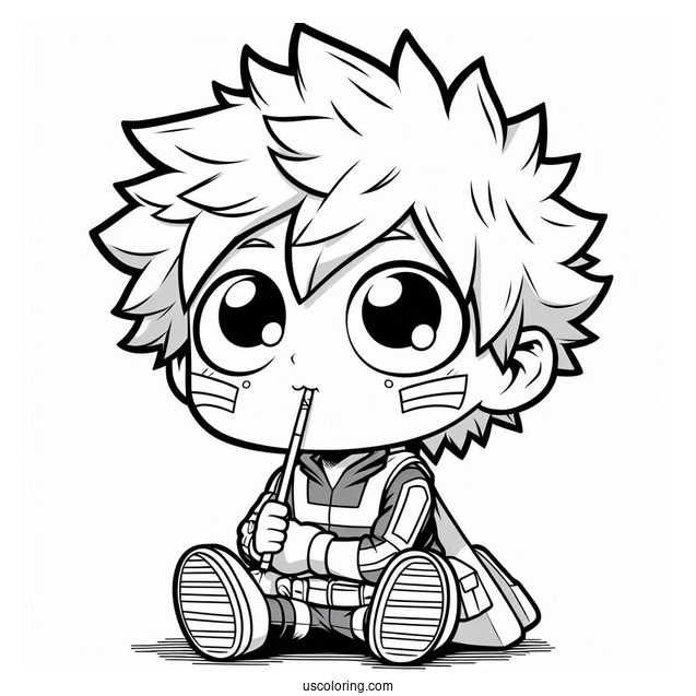 My Hero Academia Coloring Page Of Chibi Mirio Togata For Preschoolers