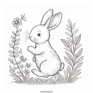 Simple Peter Rabbit Coloring Page For Kids