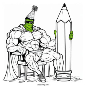The Hulk Coloring Page Behind Spider Man For Kids