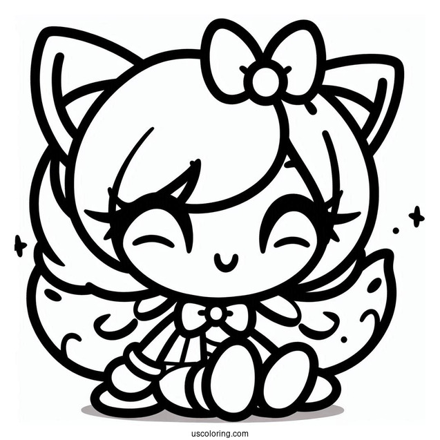 Cute Kawaii Sonic Coloring Page