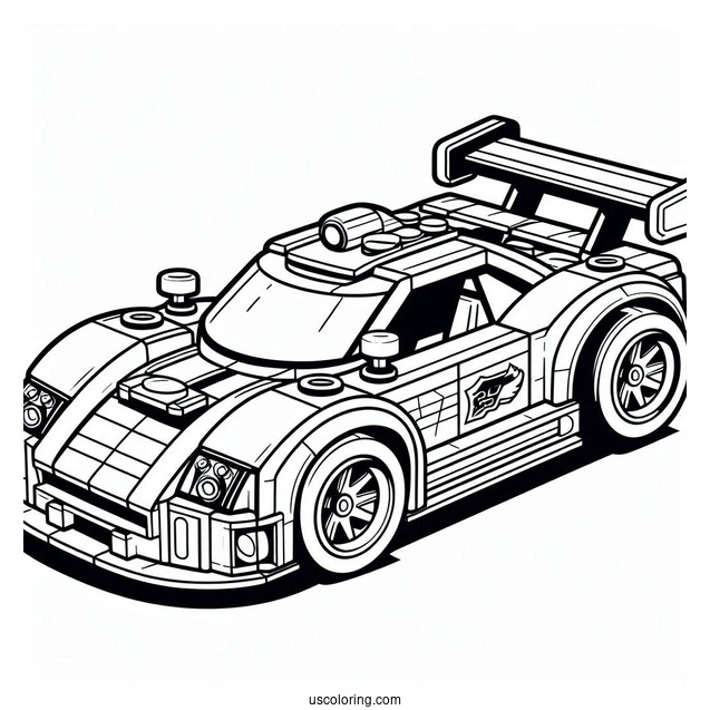 Lego Race Car Coloring Sheet For Kids