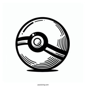 Simple Pokéball Coloring Page With Different Markings