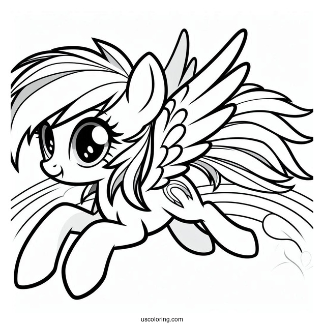 Rainbow Dash Coloring Page Equestria Girls Running