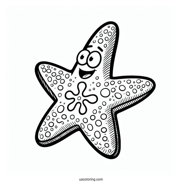 Starfish Coloring Page Of Patrick Star From SpongeBob