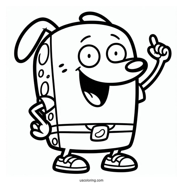 Nickelodeon Coloring Page Of Easy Outline Of Doug Funnie For Kids