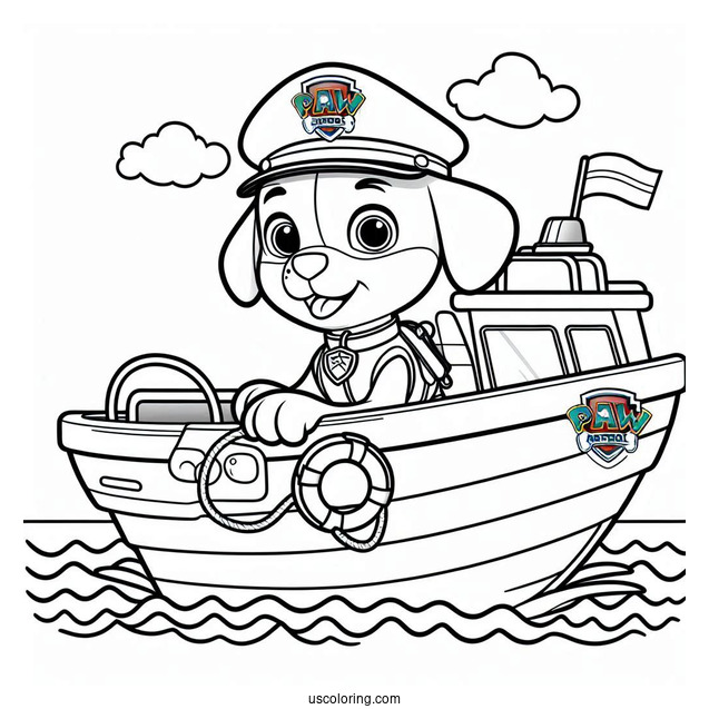 Paw Patrol Sea Rescue Coloring Page