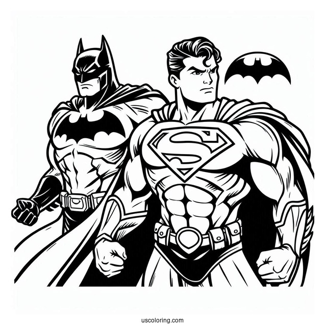 Batman And Superman Coloring Page
