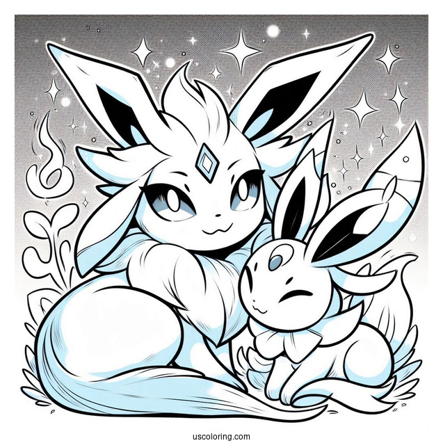 Glaceon And Sylveon Charming Chill Pokemon Card