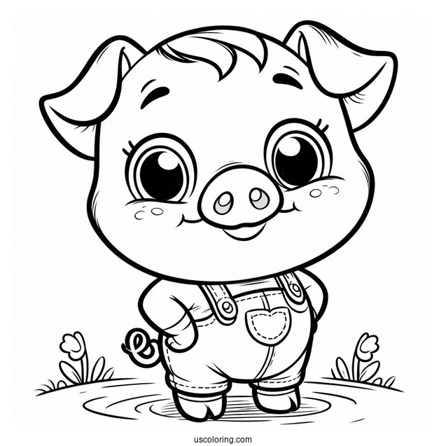 Coloring Page Of Porky Pig