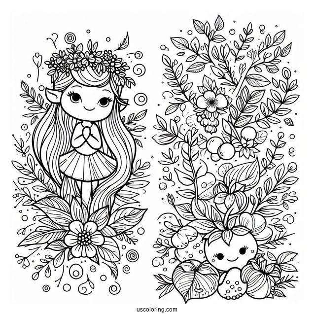 Pretty Sprunki Coloring Page Of Vineria