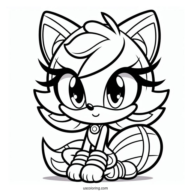 Cute Nicole the Holo-Lynx Coloring Sheet