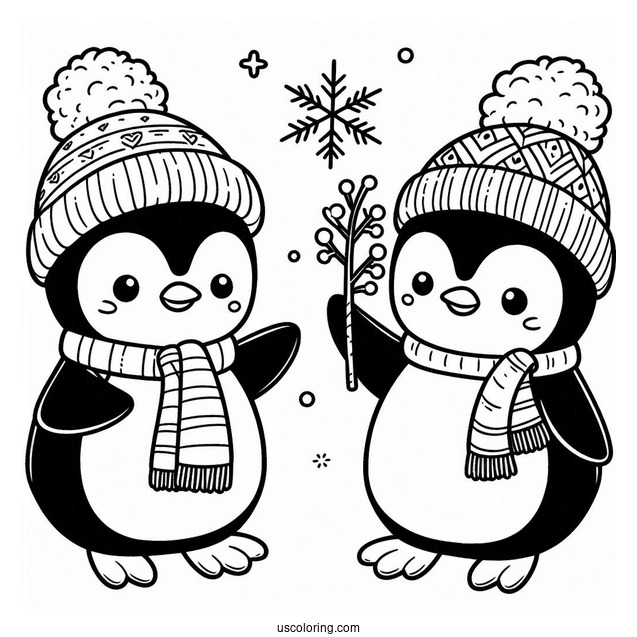 Adorable Winter Themed Penguin