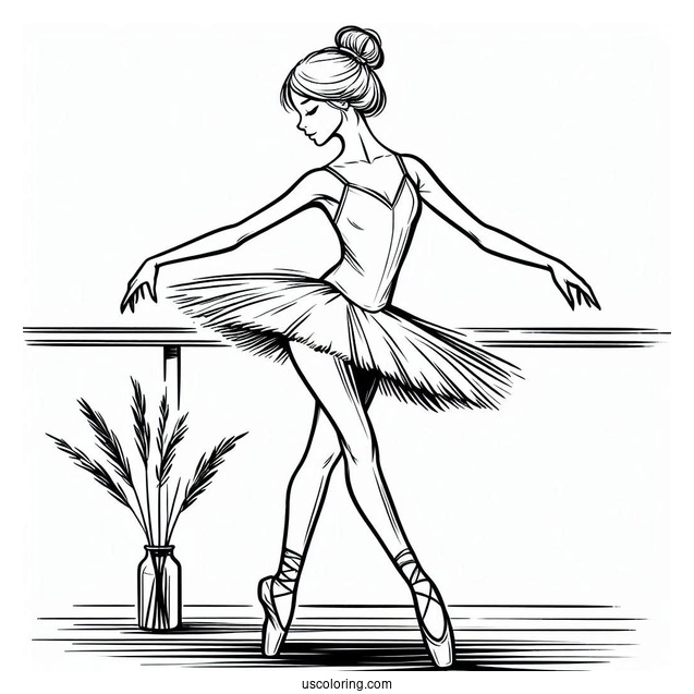 Ballerina Practising Dance Moves
