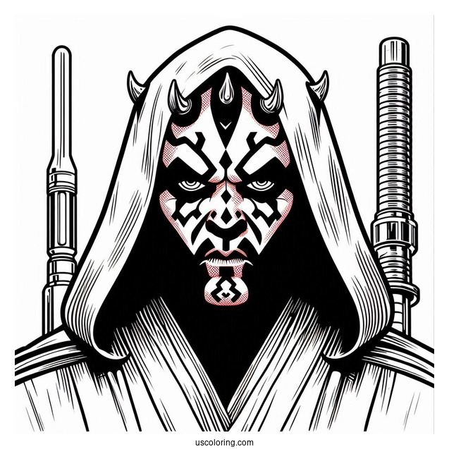 Coloring Sheet Of Darth Maul