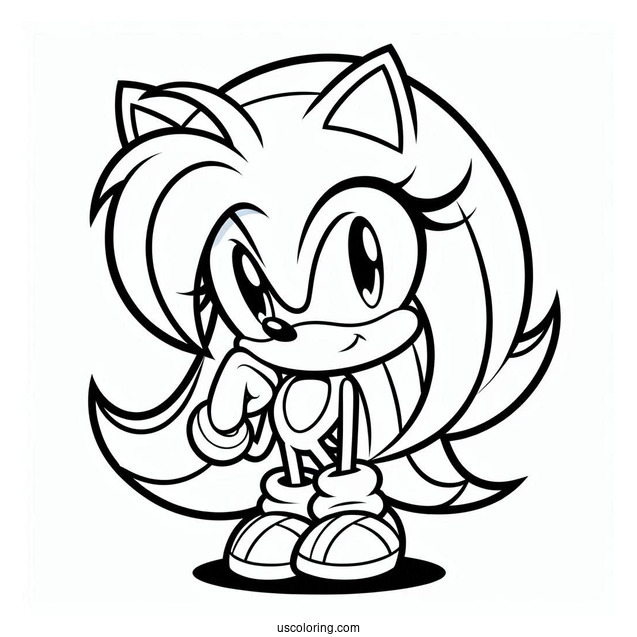 Sonia the Hedgehog Coloring Sheet