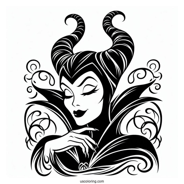 Maleficent From Sleeping Beauty Coloring Page