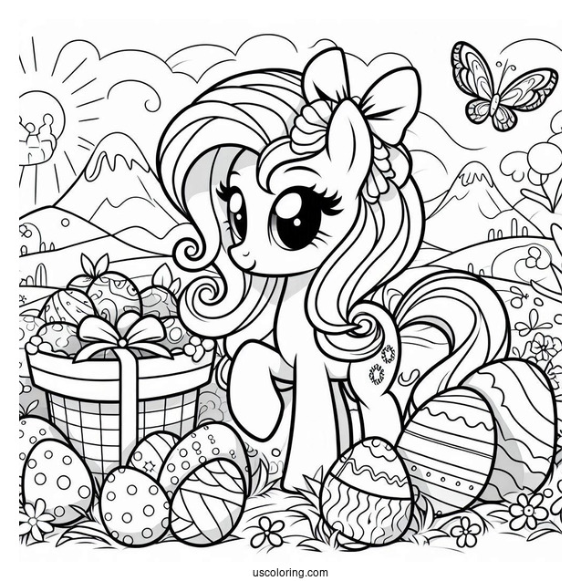 Easter My Little Pony Coloring Sheet