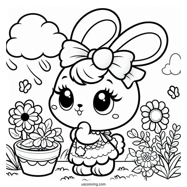 Poppy Playtime Coloring Page Of Bunzo Bunny