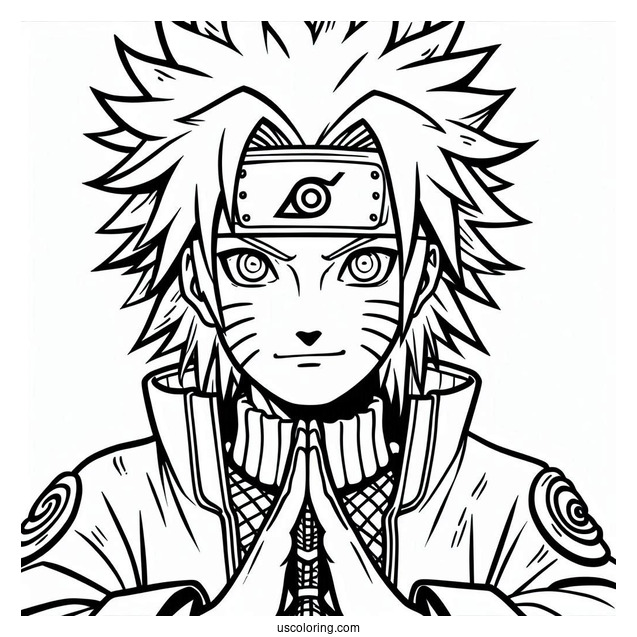 Seventh Hokage Naruto Coloring Page For Kids