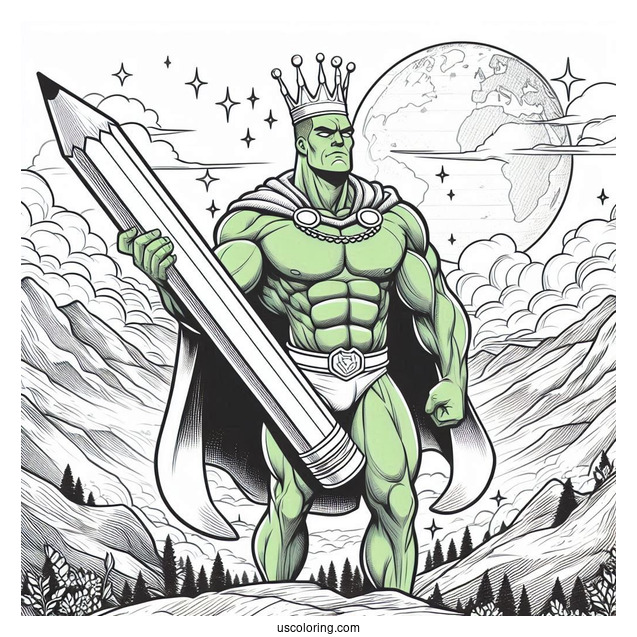 Detailed Hulk With World In Background