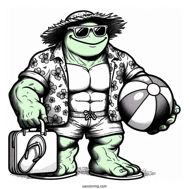 Vintage She Hulk Comic Coloring In