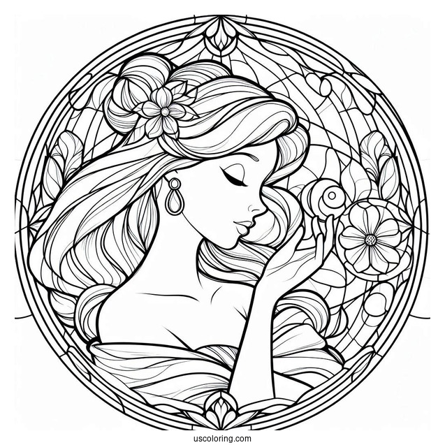 Elegant Cinderella Stained Glass