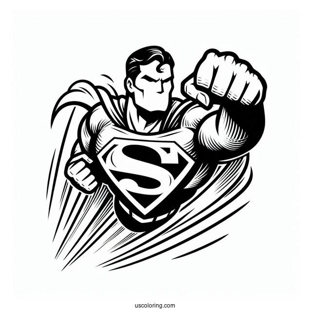 Superman Logo Coloring Sheet