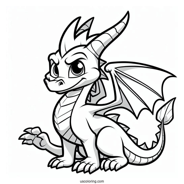 Coloring Page Of Spyro The Dragon
