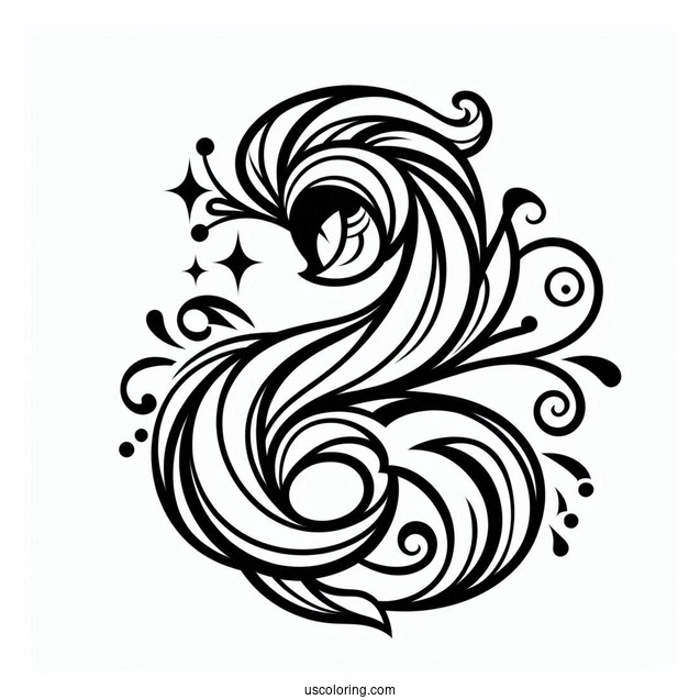 Simple Rarity Coloring Page For Kids