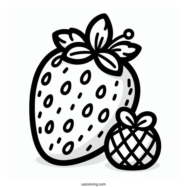 S For Strawberry Coloring Page For Preschoolers