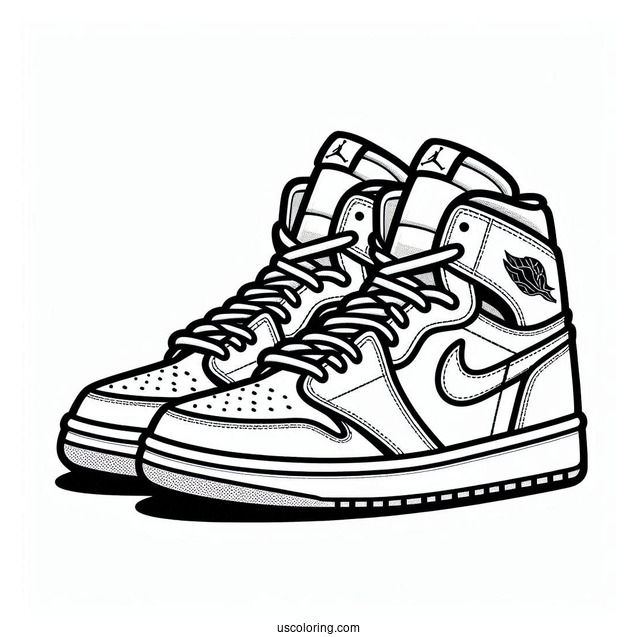 Air Jordan KAWS Coloring Page