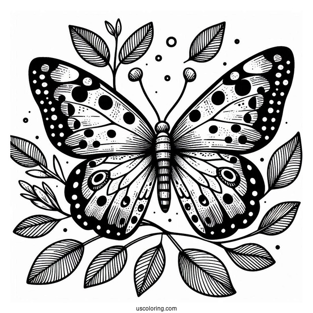 Butterfly With Spotted Wings