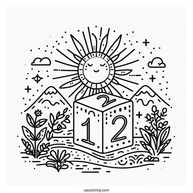 Numberblocks Coloring Page12 Under The Sun