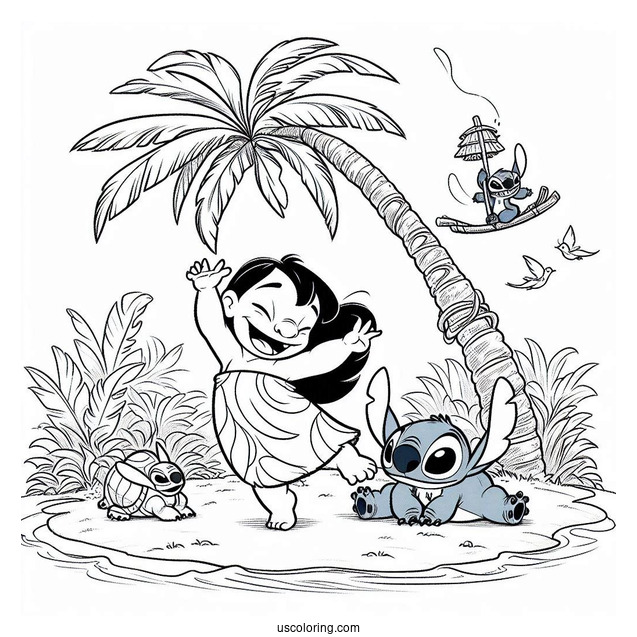 Lilo and Stitch Dancing With Jumba Hiding