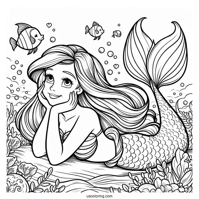 The Little Mermaid Poster Coloring Page