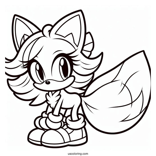 Cute Nicole the Holo-Lynx Coloring Sheet