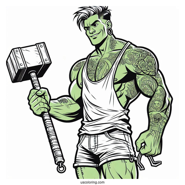Hulk Smash Coloring Page For Kids