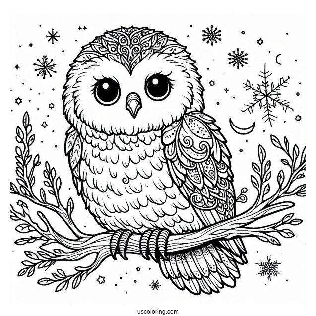 Hedwig The Snowy Owl To Color From Harry Potter