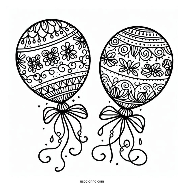 Two Easy Balloons To Color