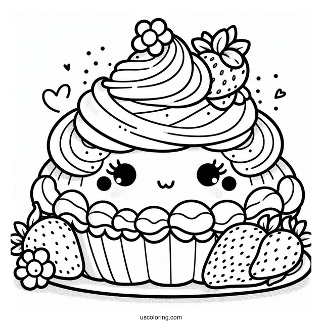 Strawberry Shortcake Coloring Page of Lemon Meringue